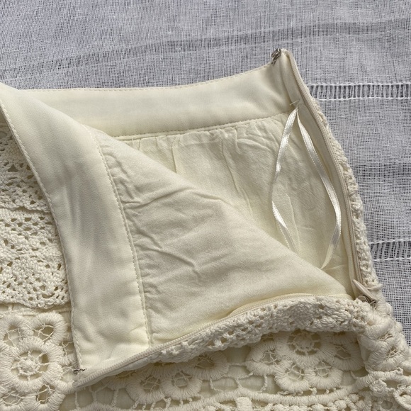 Blue Rain creamy white crochet skirt. - Picture 6 of 13